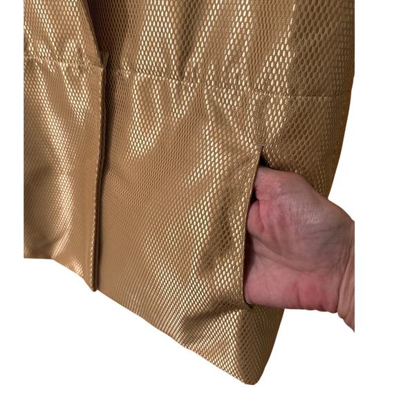 Vintage 1999 Jil Sander Women's Sleeveless Metallic Gold Mesh Vest, 2 (34) NWOT - Picture 5 of 11